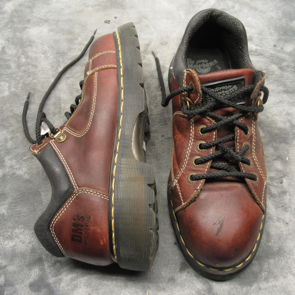 Dr Martens Unisex Boots 10M 11W Brown Industrial Steel Toe Slip Resistant Work